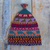 Knit wool hat, 'Qanchi Dance' - Multicolored Hand Knit Wool Hat