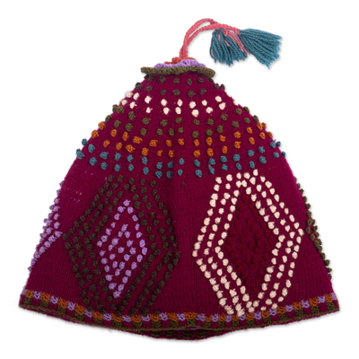 Multicolored Knit Wool Hat