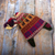 100% baby alpaca knit hat, 'Llama Trails' - 100% Baby Alpaca Knit Chullo Hat (image 2b) thumbail