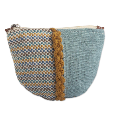 Hand Woven Coin Purse with Braid Detail from Peru