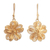Gold-plated filigree dangle earrings, 'Floral Treasure' - 24k Gold-Plated Flower Earrings (image 2c) thumbail