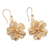 Gold-plated filigree dangle earrings, 'Floral Treasure' - 24k Gold-Plated Flower Earrings (image 2d) thumbail