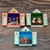 Wood and ceramic mini retablos, 'Holiday Traditions' - Mini Holiday-Themed Retablos