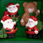 Wood and ceramic mini retablos, 'Holiday Traditions' - Mini Holiday-Themed Retablos