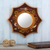 Reverse-painted glass wall accent mirror, 'Birds of Peru in Russet' - Hand-Painted Wall Accent Mirror (image 2) thumbail