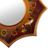 Reverse-painted glass wall accent mirror, 'Birds of Peru in Russet' - Hand-Painted Wall Accent Mirror (image 2c) thumbail