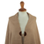 Suede trim 100% baby short cape, 'Quiet Day' - Beige Baby Alpaca Short Cape with Suede Trim from Peru (image 2d) thumbail