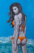'Looking Back on the Beach' - Beach Portrait Painting from Peru