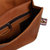 Wool-accented leather messenger bag, 'Cusco Eye' - Leather Messenger Bag with Wool Accent