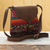 Wool and leather shoulder bag, 'Cusco Inspiration' - Handmade Leather and Wool Shoulder Bag (image 2b) thumbail