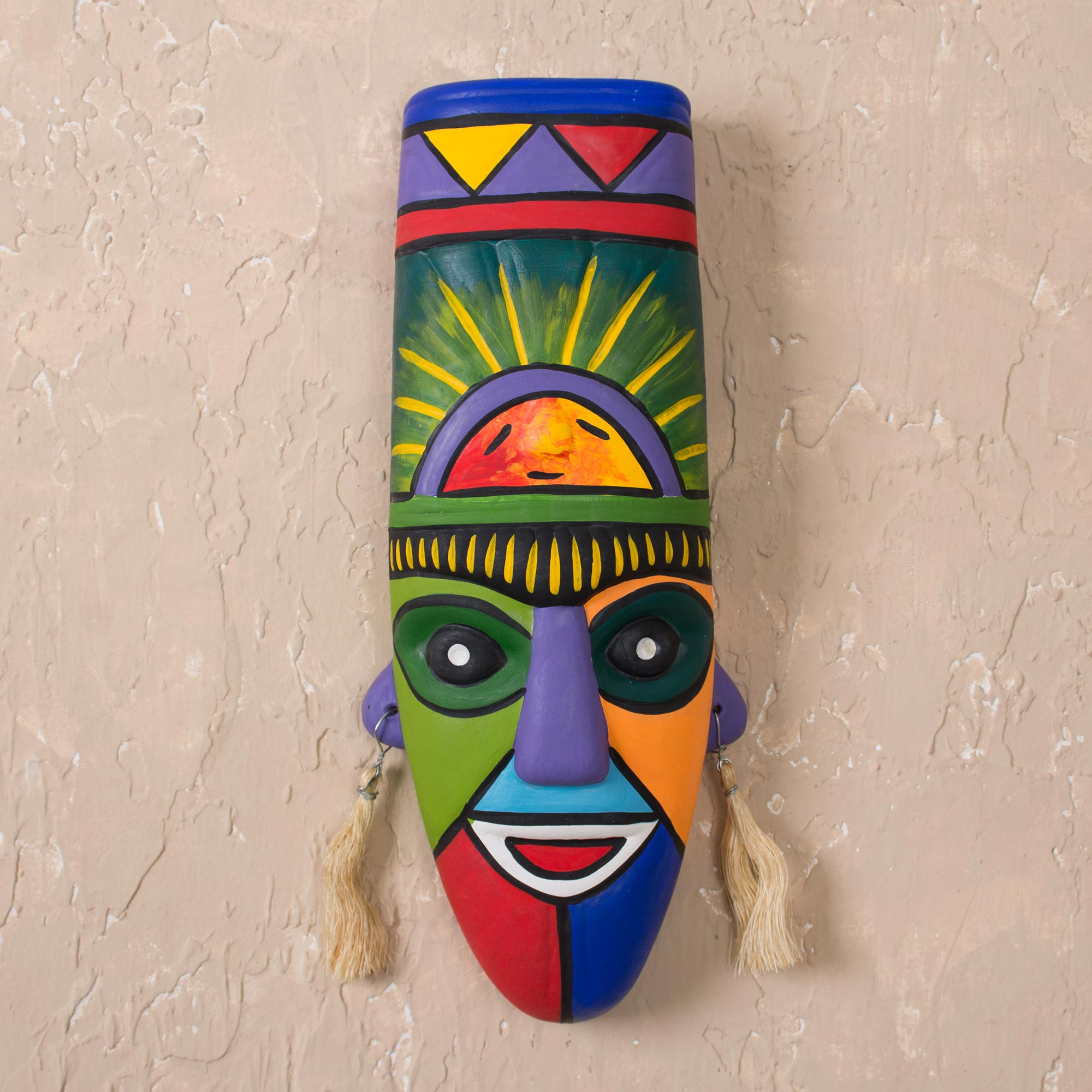 cafe houder Omgekeerde Hand Crafted Ceramic Mask - Inca Priest | NOVICA