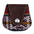 Leather and alpaca blend coin purse, 'Cusco Colors' - Alpaca Blend and Leather Coin Purse thumbail