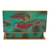 Reverse-painted glass decorative box, 'Ocean Harmony in Green' - Hand Painted Glass and Wood Decorative Box (image 2d) thumbail
