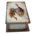 Reverse-painted glass decorative box, 'Ocean Harmony in White' - Fish Themed Reverse-Painted Glass Box