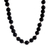 Onyx beaded strand necklace, 'Night Mystery' - Classic Onyx Strand Necklace thumbail