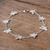 Sterling silver link bracelet, 'Butterfly Chain' - Butterfly Motif Link Bracelet (image 2b) thumbail