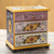 Reverse-painted glass jewelry chest, 'Magnificent Treasure' - Handmade Glass Jewelry Chest (image 2) thumbail
