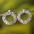 Sterling silver circle earrings, 'Modern Halo' - Modern Sterling Silver Circle Earrings from Peru