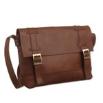 Leather messenger bag, 'Grand Tour' - Artisan Crafted Leather Messenger Bag