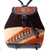 Suede and leather backpack, 'Road to Machu Picchu' - Inca Motif Leather and Suede Backpack (image 2b) thumbail