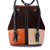 Suede and leather backpack, 'Road to Machu Picchu' - Inca Motif Leather and Suede Backpack (image 2c) thumbail
