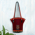 Suede and leather shoulder bag, 'Cusco Adventure' - Red Suede Shoulder Bag (image 2) thumbail