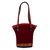 Suede and leather shoulder bag, 'Cusco Adventure' - Red Suede Shoulder Bag (image 2b) thumbail