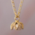 Gold plated cultured pearl pendant necklace, 'Flower Treasure' - Cultured Pearl Necklace in 18k Gold Plate thumbail