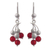 Agate dangle earrings, 'Crimson Cascade' - Red Agate Earrings (image 2a) thumbail