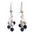 Sodalite dangle earrings, 'Indigo Cascade' - Silver and Sodalite Dangle Earrings (image 2a) thumbail