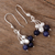 Sodalite dangle earrings, 'Indigo Cascade' - Silver and Sodalite Dangle Earrings (image 2b) thumbail