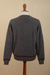 100% alpaca men's sweater, 'Andes Grey' - 100% Alpaca Dark Grey Men's Pullover Sweater from Peru (image 2e) thumbail