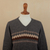 100% alpaca men's sweater, 'Andes Grey' - 100% Alpaca Dark Grey Men's Pullover Sweater from Peru (image 2f) thumbail