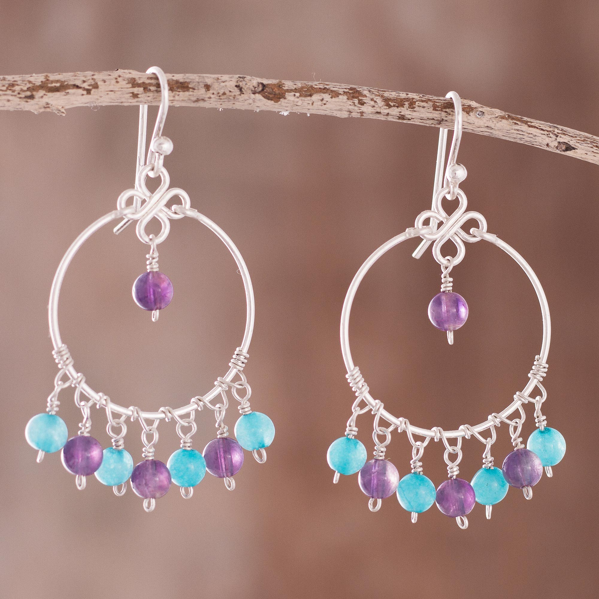 beaded chandelier earrings