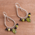 Kronleuchter-Ohrringe mit mehreren Edelsteinen – Ohrringe aus 950er Silber und Edelsteinen