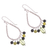 Multi-gemstone chandelier earrings, 'Sweet Sigh' - 950 Silver and Gemstone Earrings