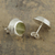 Calcite button earrings, 'Distant Lands' - Green Calcite Button Earrings (image 2b) thumbail
