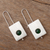 Agate drop earrings, 'Marvelous' - Green Agate Drop Earrings (image 2b) thumbail