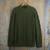 Men's 100% alpaca pullover sweater, 'Moss Braids' - Men's Dark Green 100% Alpaca Pullover Sweater From Peru (image 2) thumbail