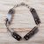 Sterling silver link bracelet, 'Modern Morse' - Oxidized Silver Link Bracelet thumbail