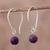 Amethyst dangle earrings, 'Classic Choice' - Dangle Earrings with Amethyst