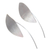 Sterling silver drop earrings, 'Simply Natural' - Modern Sterling Silver Earrings