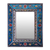 Reverse-painted glass wall mirror, 'Traditional Medallion' - Artisan Crafted Wall Mirror thumbail