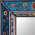 Reverse-painted glass wall mirror, 'Traditional Medallion' - Artisan Crafted Wall Mirror (image 2c) thumbail