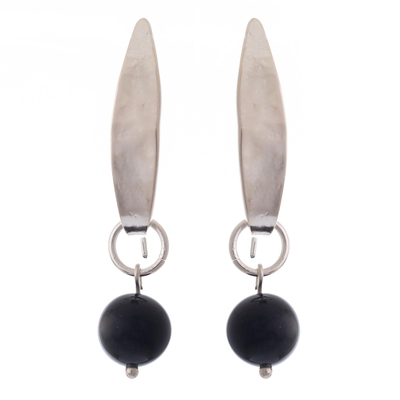 Ohrhänger aus Onyx - Schwarze Onyx-Ohrringe aus Peru