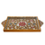 Reverse-painted glass tray, 'Colonial Lotus' - Hand Painted Serving Tray (image 2b) thumbail