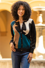 100% alpaca cardigan, 'Llama Drama' - Artisan Crafted Llama Cardigan in 100% Alpaca