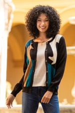 100% alpaca cardigan, 'Llama Drama' - Artisan Crafted Llama Cardigan in 100% Alpaca