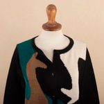 100% alpaca cardigan, 'Llama Drama' - Artisan Crafted Llama Cardigan in 100% Alpaca