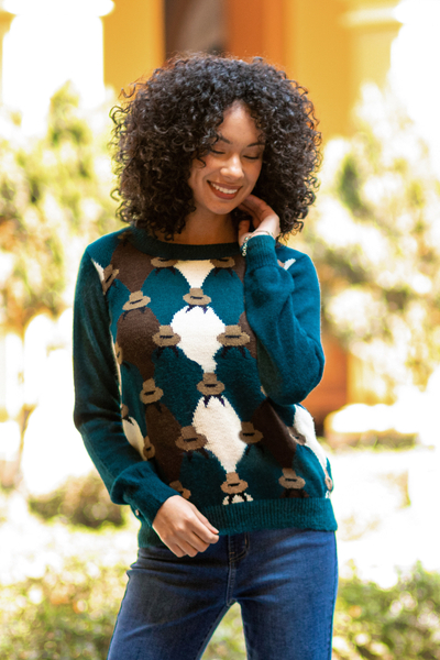 pullover aus 100 % Alpaka - Handgestrickter Pullover aus 100 % Alpaka